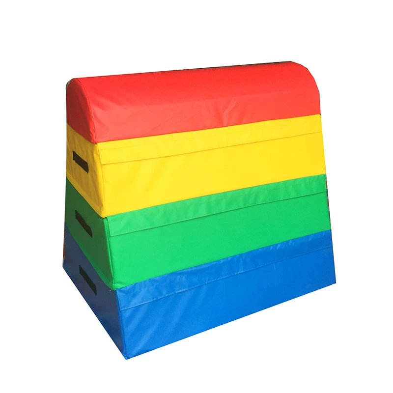 Caja de salto suave con tapa en arco de cuatro secciones